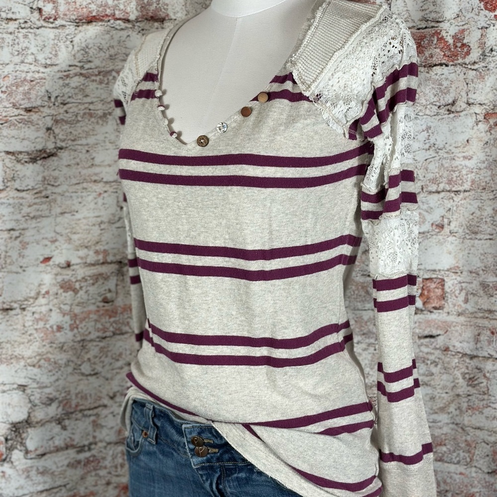 VTG Free People Henley Top
